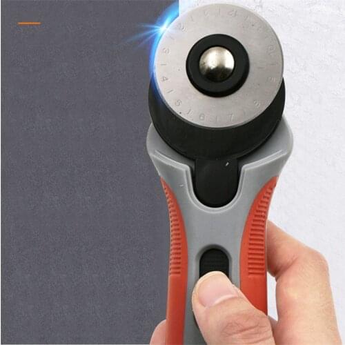 Rotary Cutter Leather Craft tools Safe Roller Wheel Round Cutting Knife Patchwork Fabrics Tailor Design Diy Supplies Hand Tool