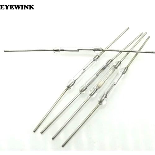 10pcs N/O Reed switch Magnetic Switch 2 * 14mm Normally Open Magnetic Induction switch