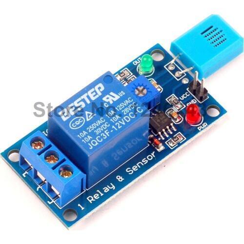 1PCS 12V Humidity Sensitive Switch Relay Module Humidity Controller Humidity Sensor Module