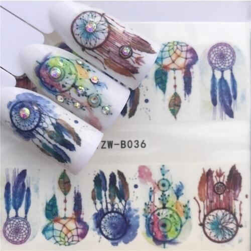 1PC 6.4*5.2cm 3D Black White Nail Art Stickers Abstract Geometric Animal Panda Leaf Flower Nail Decal Manicure Decorations Tips