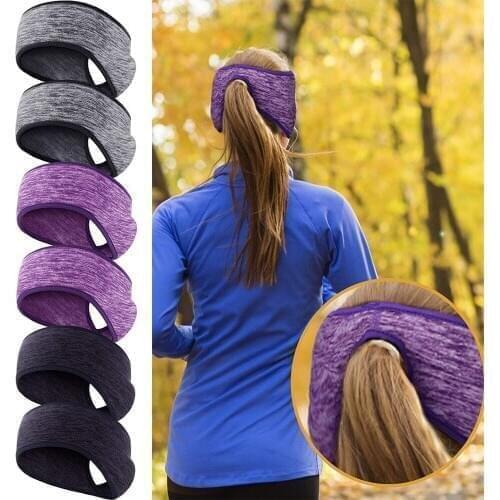 1PC Outdoor Sports Earmuffs Breathable Winter Warm Fleece Ear Cover Women Girls Hair Bands Running Headband Hair Sweatbands