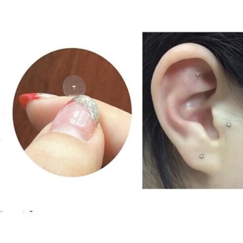 100PC Transparent Ear Point Stickers Ear Pressure Stick Acupuncture Magnetic Beads Auricular Ear Stickers Massage Ear stickers
