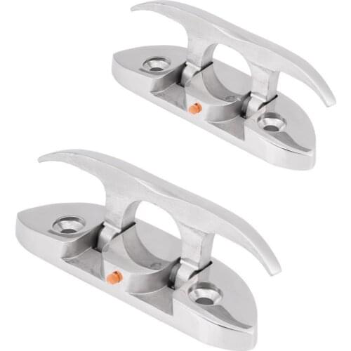 2pcs Folding Rope Cleat 115mm - Stainless Steel Boat Marine ISURE MARINE