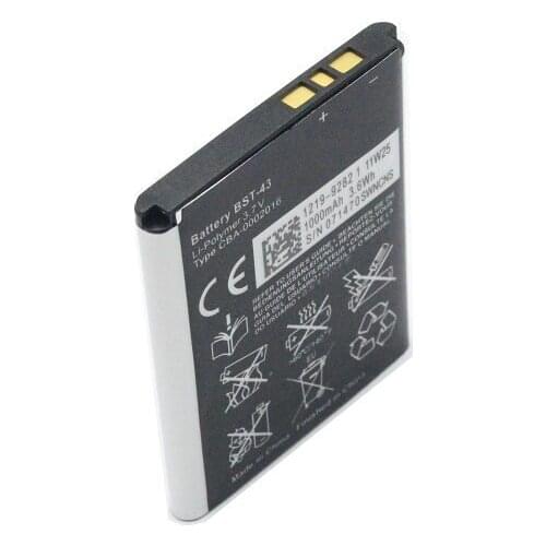 5pcs/lot 1000mAh BST-43 / BST43 Replacement Battery For WT13I U100 U100i J10 J20 J108 J108i S001 CK13I T715 Yari Hazel X2a WT13I