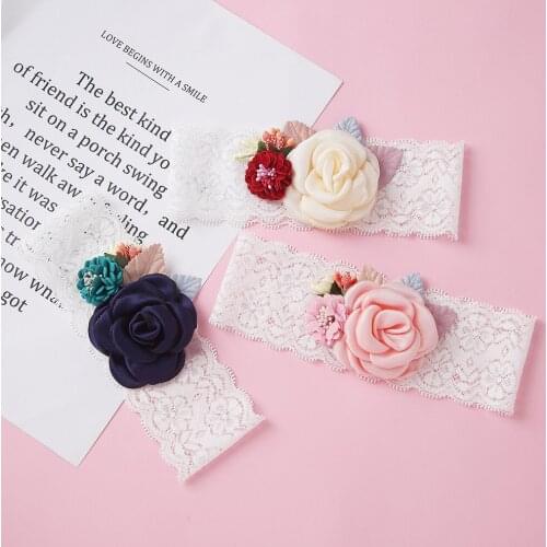 5 Pcs/lot Wholesale European And American Soft Comfortable Baby Bow Hairband Lovely Princess Accessories Hat Turban