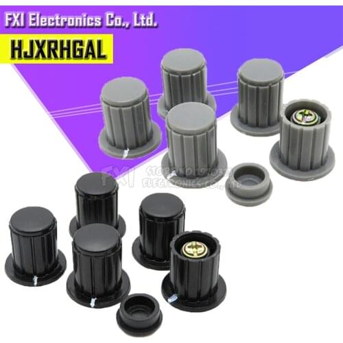 5PCS Grey / Black knob button cap is suitable for high quality WXD3-13 WXD3-12 - turn around special potentiometer knob