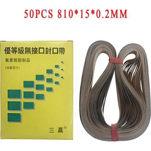 50pcs/lot 810*15mm Polytetrafluoroethylene belt for FR-900 Continuous Band Sealer or FRD-1000 Solid ink band sealer