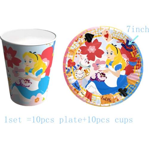 12pcs/lot Alice In Wonderland Cupcake Topper Birthday Baby Alice Theme Party Cake Topper Cake Decoration Baby Shower Party