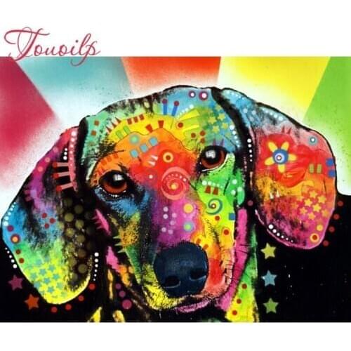 TOUOILP 5D DIY Diamond Painting Full Colored dog Embroidery Sale Rhinestone Picture Diamond Mosaic Home Decor Dropshipping