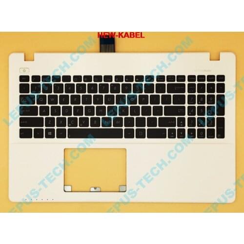 US UK English Keyboard For ASUS X550 K550 Y582 X552E A550L Y581C F550 R510JK Top Cover Upper Case Palmrest 90NB00T3-R31US0 White