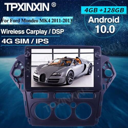 For Ford Mondeo MK4 2011-2013 Android Car Radio 4+128G Car Multimedia Player Head unit Radio Car GPS Navigtion Wireless Carplay