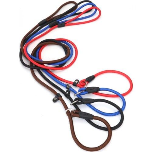 Free Shipping Training Walk Pet Lead Rope 140cm Long Strong Nylon Dog Puppy Leash Red Blue Black Color#127