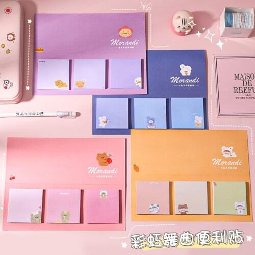 Kawaii Dinosaur 6 Folding Memo Pads Sticky Notes Cute Index Sticker Posted It Planner Notepad Korean Stationery School Supplies
