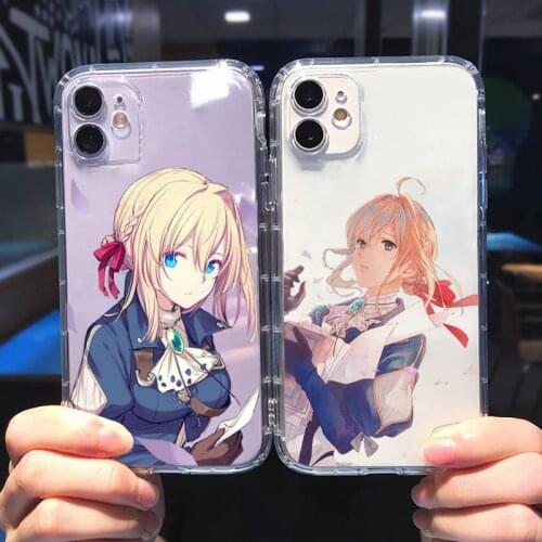 Violet Evergarden Phone Case Transparent soft For iphone 5 5s 5c se 6 6s 7 8 11 12 plus mini x xs xr pro max