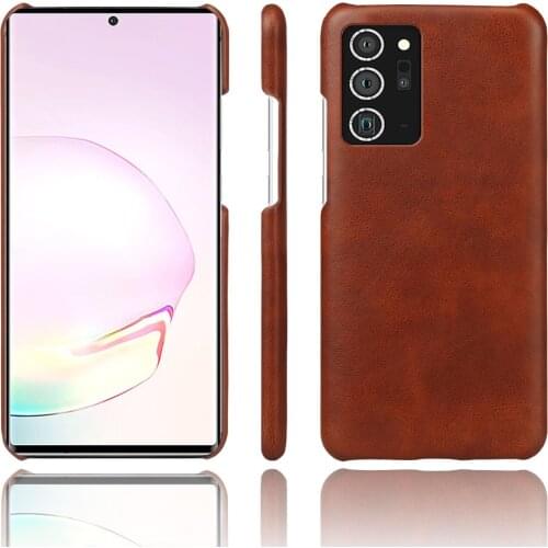 Vegan Leather Cover For Samsung Note 20 Ultra S20 FE S21 Plus Retro Back Phone Case For Galaxy S21+ S20 S21 Ultra Capa Funda