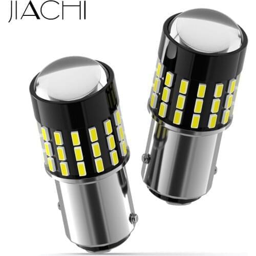 JIACHI 100PCS Wholesale P21/5W 1157 BAY15D LED Car Bulbs 12-24V Auto Parts Brake Light Daytime Running Lamp DRL White Yellow Red