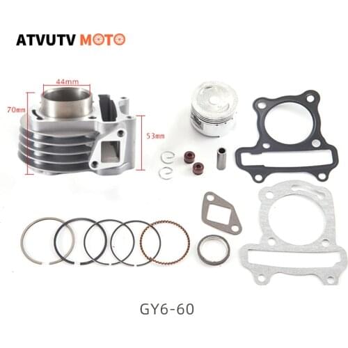 44mm Motorcycle Engine Big Bore Cylinder Kit Piston Kit For GY6 60cc Chinese Scooter Moped ATV Go-Kart