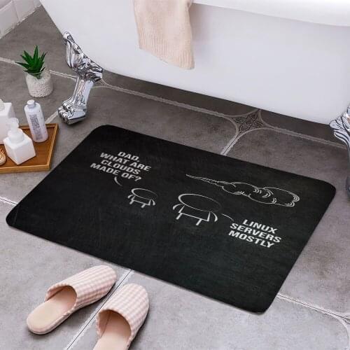 Programming Dad And Son 3D Print Doormats Rectangle Non-Slip DoorMat Bedroom Kitchen Entrance Print Door rugs Dropshipping