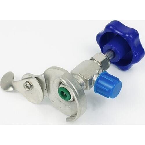 New Auto R134a Air Refrigerant AC Can Tap Valve Bottle Opener Tool With Blue Cap AP