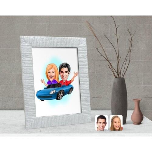 Personalized Valentine Caricature Of Decorative Çerçeve-52