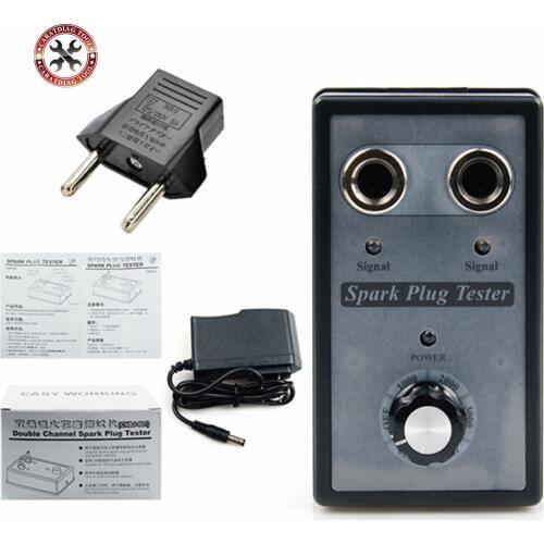 Professional Car Spark Plug Tester with Adjustable Double Hole Detector Ignition Plug Analyzer For Cars Free Ship