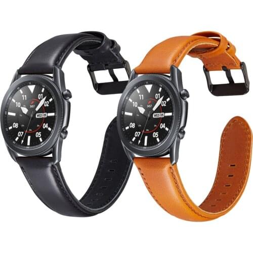 Luxucy Genuine Leather Strap For Samsung Galaxy Watch 3 41/45MM Wrist Band For Men Women Replacement Adjustable Strap