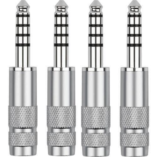 Balanced Plug 4.4mm 5 Pole Copper Rhodium Plating Audio Connectors For NW-WM1Z/A Hifi Headphone Jack Adapter DIY 10PCS