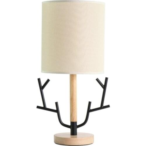 Nordic Fabric Rack Branches Table Lamps Bedroom Japanese Modern Living Room Study Table Lights Girl Warm Childrens Desk Lamps