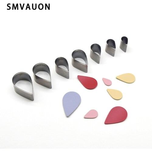 SMVAUON DIY tanned leather die cut scrapbooking templat metal cuts Water drop die cutter leather Eardrop cutting mold 20mm-50mm