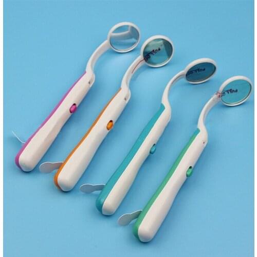 Dental Mirror With Led Light Inspect Instrument Checking Mirror Dentist Oral Super Bright Anti-fog Mouth Mirror Tooth Fashion