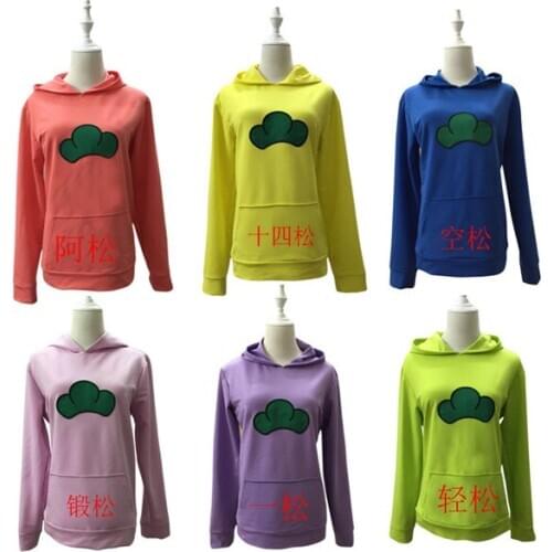 Osomatsu Oso Matsu Kara Choro Ichi Hoodie Sweater Shirt Hoody Shirts Cosplay Costumes 6 Colors Coat Tops