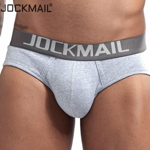 JOCKMAIL New Brand Men Underwear Sexy Men Briefs Cotton Mens Slip Cueca Male Panties Underpants Briefs Gay Low waist breathable