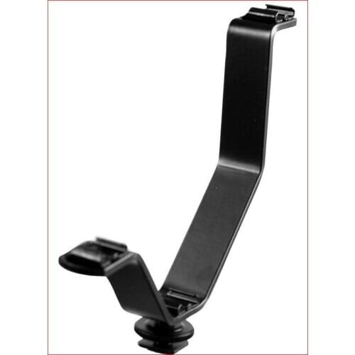 V shape metal Triple hot Cold Shoe Bracket Splitter Wide Stand Holder for flash Speedlite Video Microphone Led Light Photography