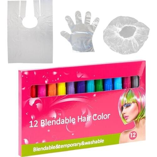 Temporary Easy Washable Hair Chalk Color Dye Stick Salon for Party Halloween