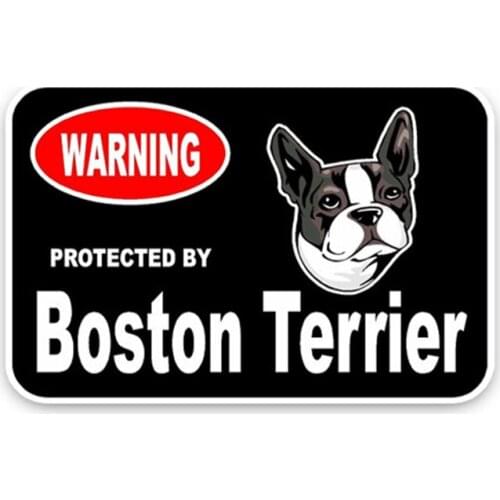 Boston Guard Dog Car Sticker Windshield Bumper Motorcycle Decal High Quality Vinyl Cover Scratches Waterproof PVC 15*10CM