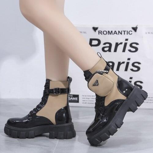 2021 Fashion Women Ankle Boots Autumn Lace Up High Quality Leather Boot Anti-slip Wear-resistant Comfortable Women Ankle Boot