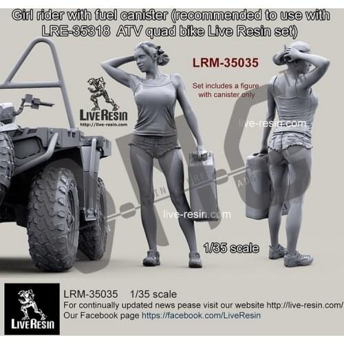 Live Resin LRM-35035 1/35 Girl rider with fuel canister