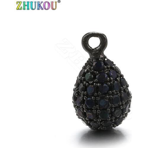 ZHUKOU 8x14mm Oval charms for jewelry making Elegant pendants for Women Handmade Necklace&Earring Accessories model: VD388