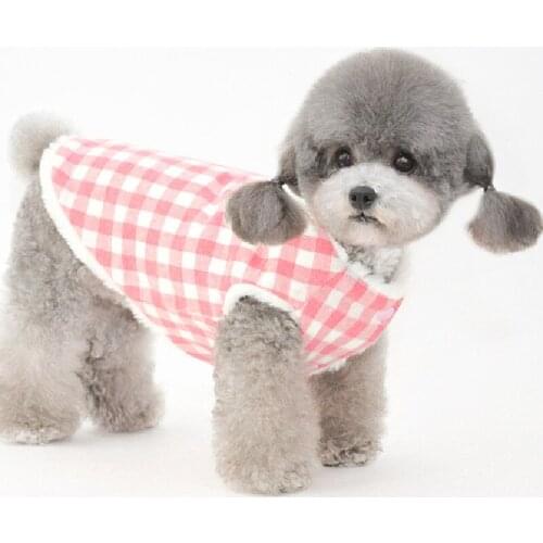 Winter Dog Vest Plaid Coat Cat Puppy Chihuahua Yorkshire Clothes Poodle Bichon Pomeranian Maltese Schnauzer Clothing Shopping XS