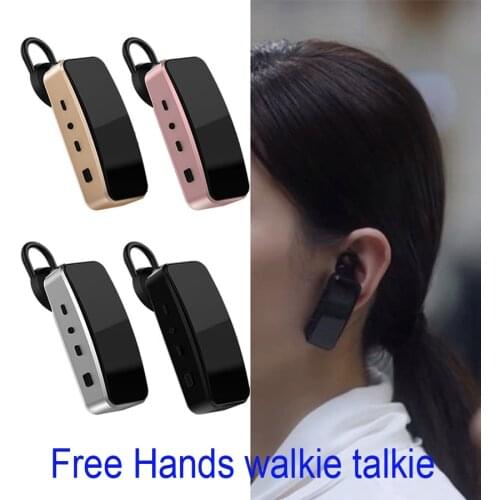 2pcs Portable Earphone Walkie Talkie two way radio Hotel Restaurant Free hands small Mini Earhook Walki-Talki