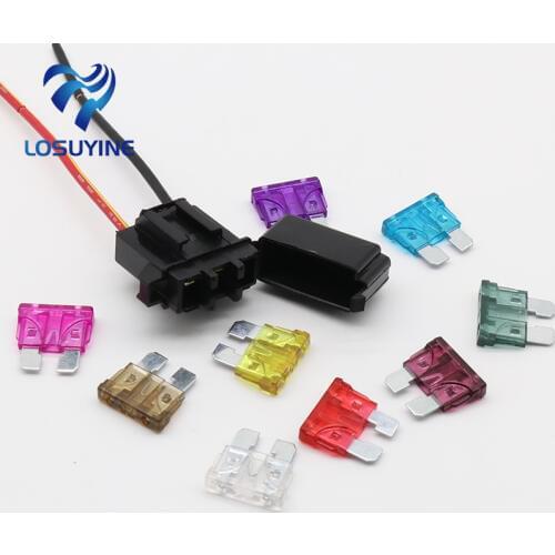 1PCS ATC Fuse Holder In-line AWG Wire Copper 12V 24V Power Blade