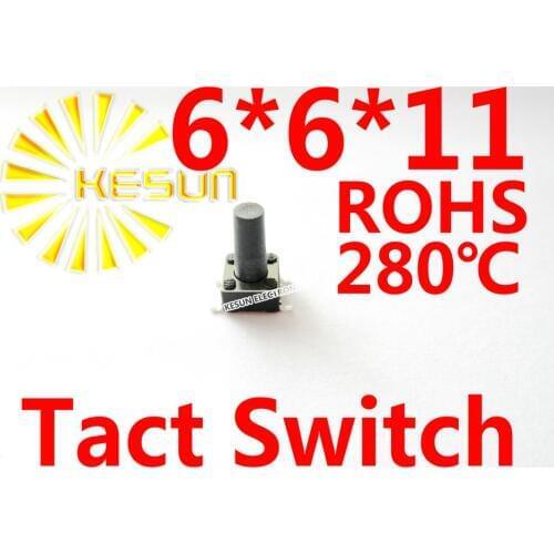 1000PCS 6X6X11 SMD Tactile Tact Mini Push Button Switch Micro Switch Momentary ROHS