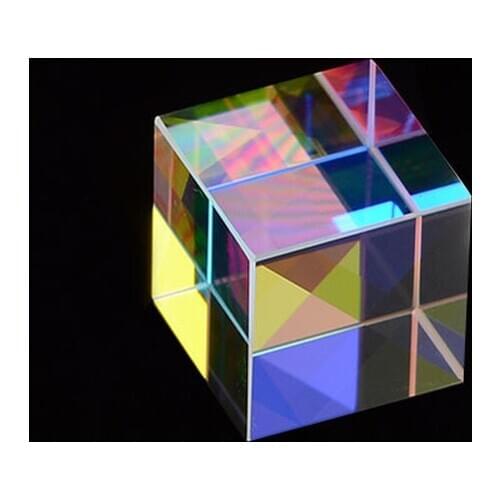 20*20*20mm Color Prism Creative Glass Cube Cute Light Gift From Optical Science Prism Rainbow Prism Beam Combiner Optical Glass