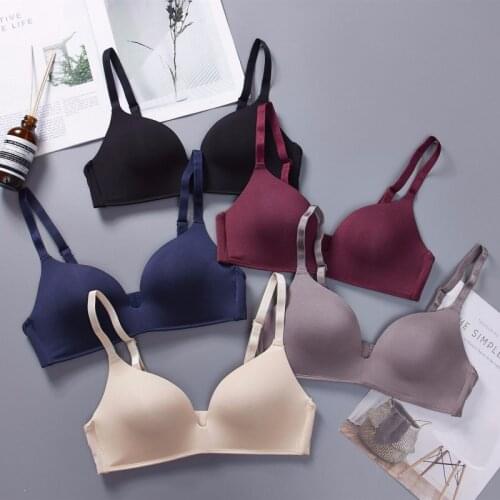 Seamless Bras For Women Summer Sexy No Wire Push Up Bras Underwear Three Quarters(3/4 Cup) A/B Cup Brassiere Lingerie Female