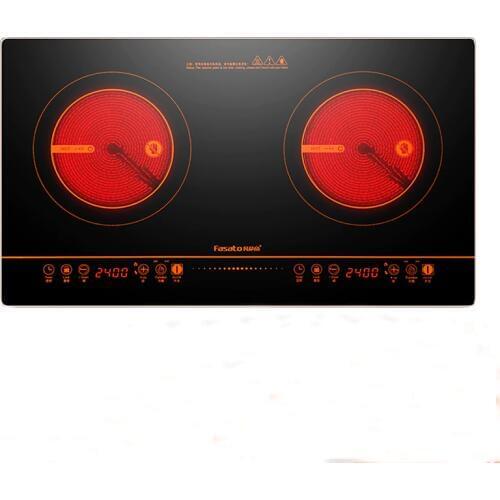 Double Induction Cooker Light Wave Heating Cooker 2400W Bilateral Radiant-cooker Household Embedded Rradiant-cooker DT-400KB