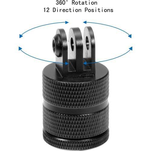 F15580 Aluminium 360 Degree Rotation 12 Direction Positions Camera CNC Connector Tripod Mount for GoPro 9/8 /MAX for Gopro All