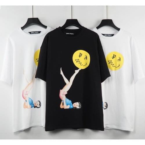 Palm Angels letter printing couple street hip-hop popular simple wild men and women short-sleeved T-shirt 3245867