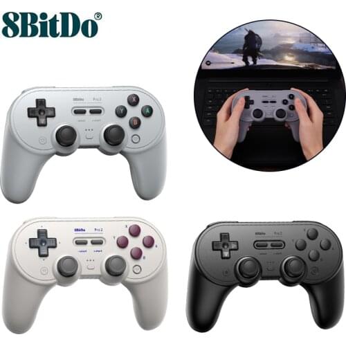 2PCS/Lot 8Bitdo Pro2 Bluetooth Gamepad Joystick for Nintendo Switch / PC / macOS /Android / Steam & Raspberry Pi Game Controller