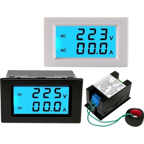 AC voltage and ammeter digital display 220V voltage and current detection dual display voltage and current test instrument