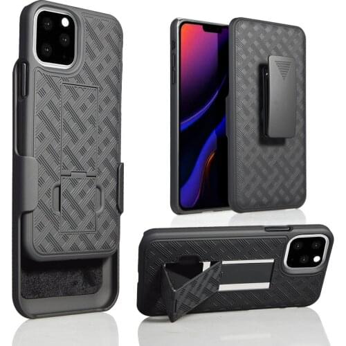 Custom logo cell phone hybrid kickstand combo case for iphone XR 2019